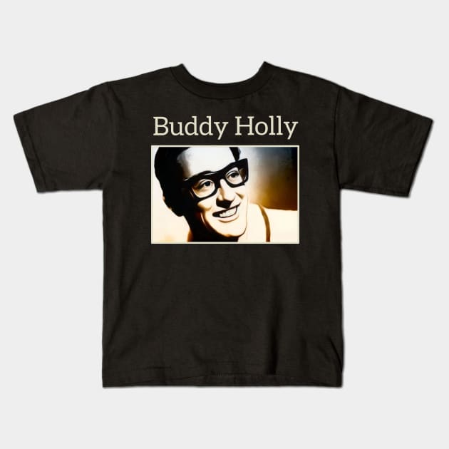 Buddy holly Kids T-Shirt by Auto focus NR